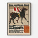 Vintage poster of The Golden Book of Sports with horsemen riding horses
