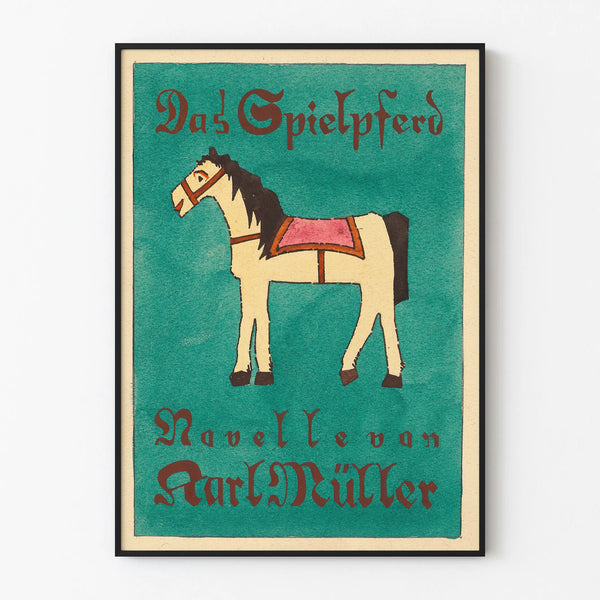 Vintage Poster "Das Spielpferd" by Karl Müller - Wall Decoration