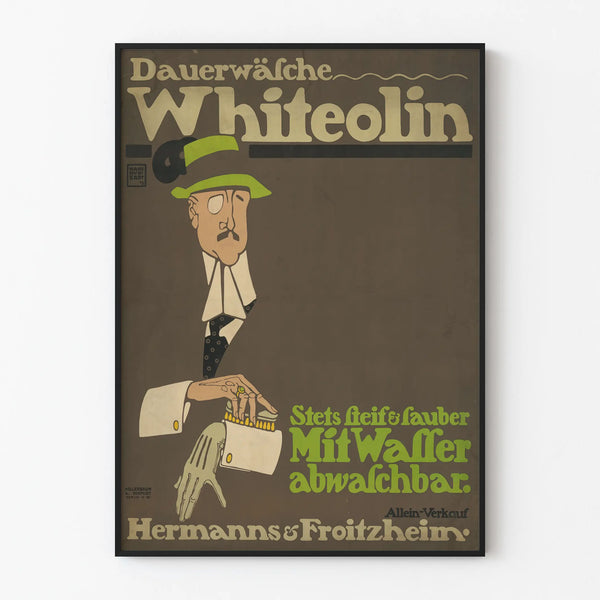Vintage Dauerwäsche Whiteolin Poster for Wall Decoration