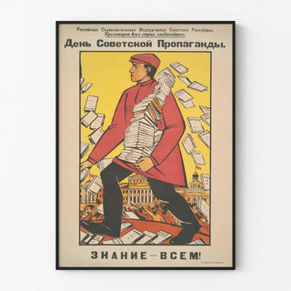 Vintage Soviet Propaganda Poster - Day of Knowledge for All