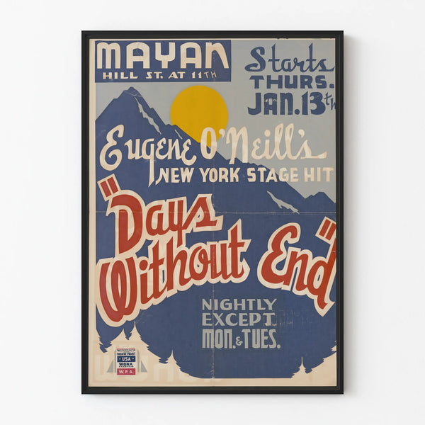 Vintage poster Eugene O'Neill Days Without End wall decoration