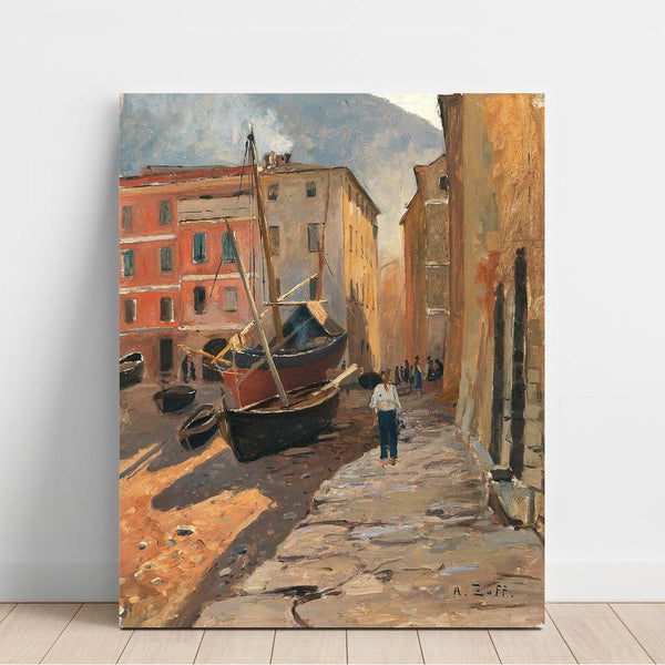 Reproduction of the painting of A View of the Riviera - Alfred Zoff