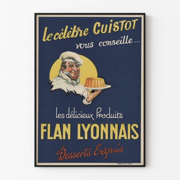 of the vintage poster - The Delicious Lyonnais Flan Products
