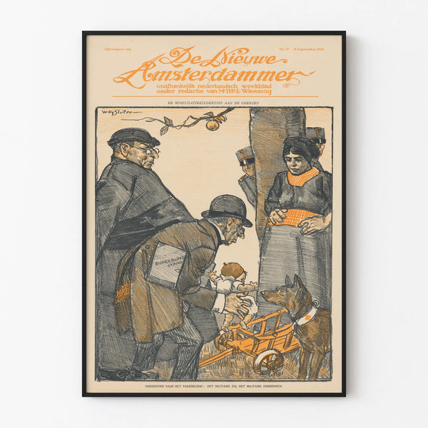 Vintage Poster of Mobilisatiekindertjes aan de Grenzen - Historic Wall Decoration