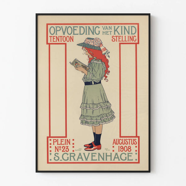 Vintage Poster Child Education - Retro Wall Decoration 1908