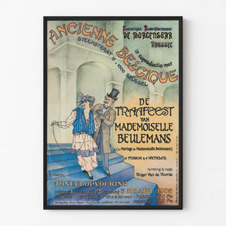 Vintage Poster for the Theatre "Le Mariage de Mademoiselle Beulemans"