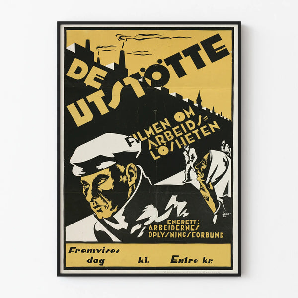 Norwegian Film Poster De Utstötte sur le Chômage