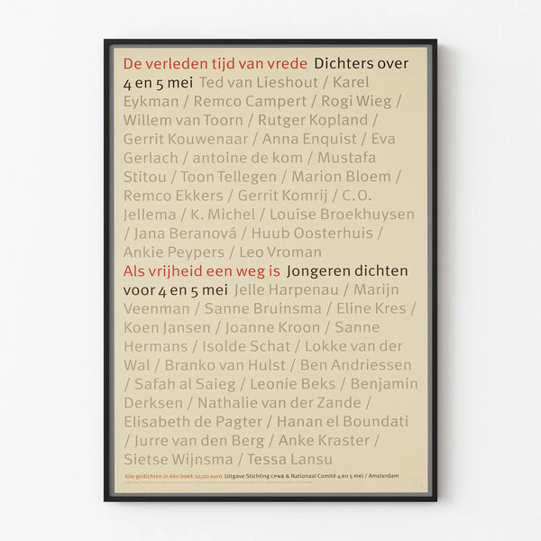Poetic poster on memory and freedom of May 4 and 5