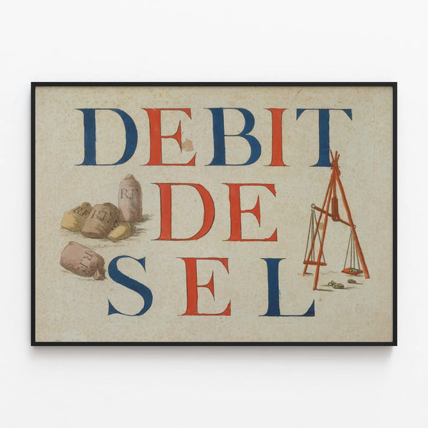 Vintage Poster Salt Flow for Wall Decoration — framed artwork on a wall