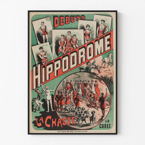 Vintage Poster Hippodrome The Hunt Wall Decoration