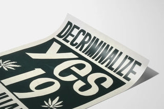 Poster Decriminalize Cannabis - Yes on Proposition 19