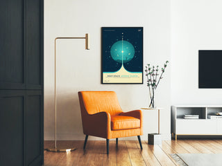 Decorative Poster Deep Space Atomic Clock Blue NASA