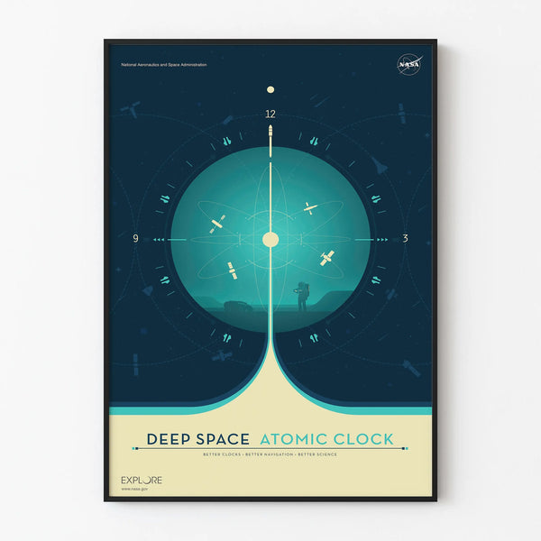 Decorative Poster Deep Space Atomic Clock Blue NASA