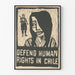 Vintage poster for the defense of human rights in Chile