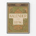 Calendar Poster 1896 with floral patterns