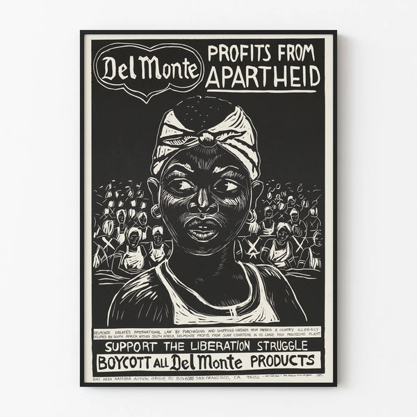 Protest Poster Against Del Monte and Apartheid
