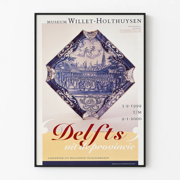 Vintage Delft Terracotta Poster - Ceramic Wall Decoration