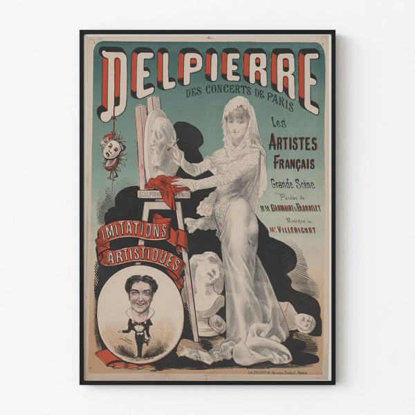 Vintage poster Delpierre Artistic Imitations for wall decoration