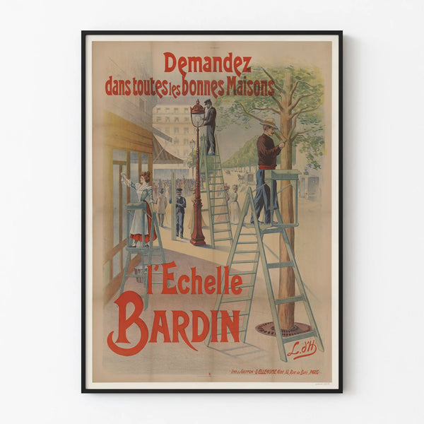 Vintage Staircase Bardin Poster - Retro Wall Decoration
