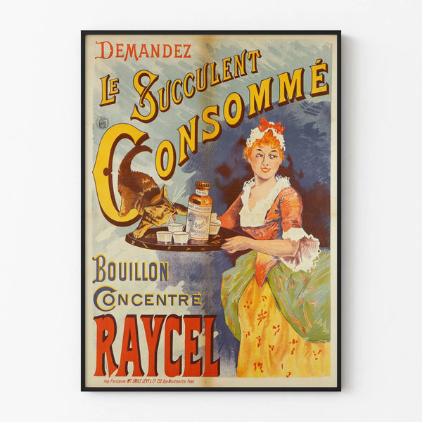 Vintage poster Bouillon Concentré Raycel wall decoration