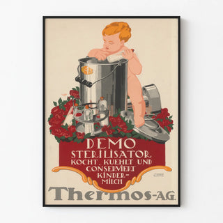 Vintage poster Thermos AG - Infant milk sterilizer