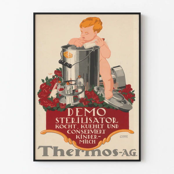 Vintage poster Thermos AG - Infant milk sterilizer