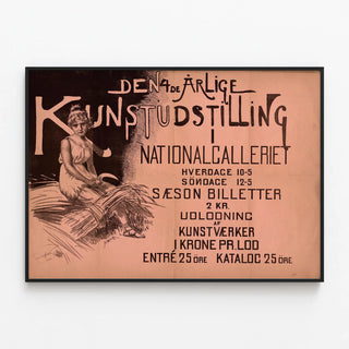Vintage Poster for the Scandinavian National Art Exhibition — framed artwork on a wall