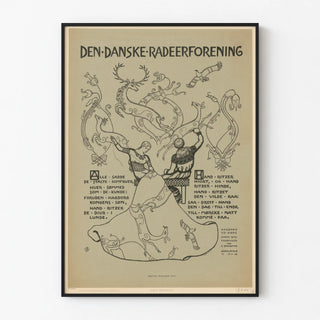 Artistic Wall Decoration Poster of the Danish Reindeer Association