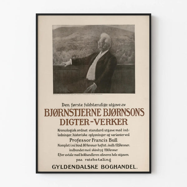 Vintage poster of Bjørnstjerne Bjørnson Complete Works