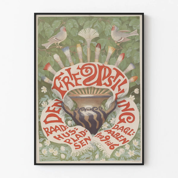 Vintage Creative Poster for Art Exhibition