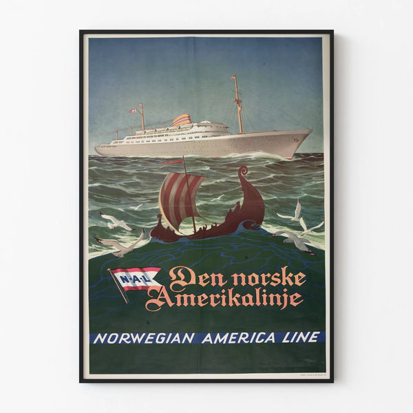 Vintage poster of the Norwegian America Line