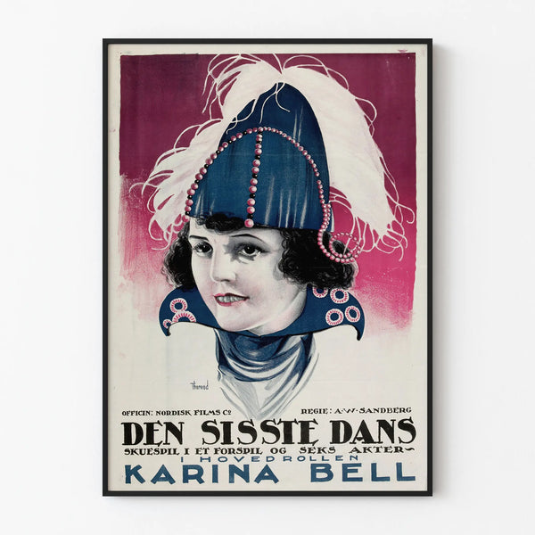 Vintage poster Den Siste Dans with Karina Bell - Artistic wall decoration