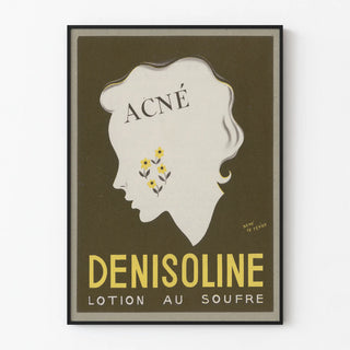 Vintage poster DENISOLINE sulfur lotion against acne