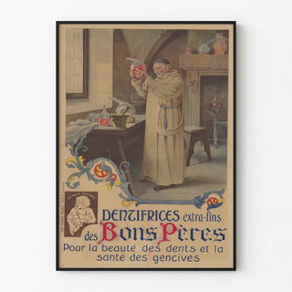 Vintage Poster for Extra-Fine Toothpastes of Good Fathers