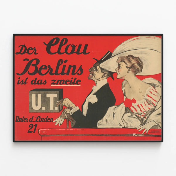 Vintage poster Der Clou Berlinois - Retro wall decoration — framed artwork on a wall