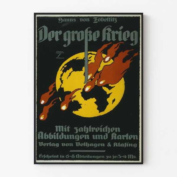 Vintage Poster The Great War - Graphic Wall Decoration
