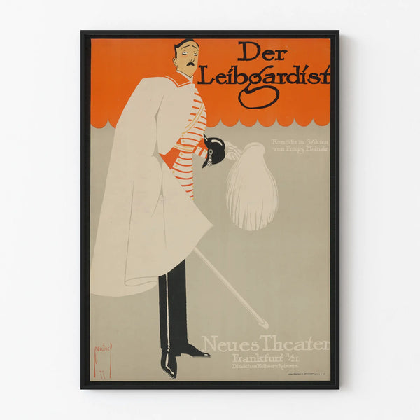Vintage poster of Der Leibgardist for wall decoration