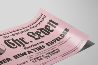 Vintage poster of the film-conference by polar researcher Chr. Leden on the ice fields of Canada — artwork view