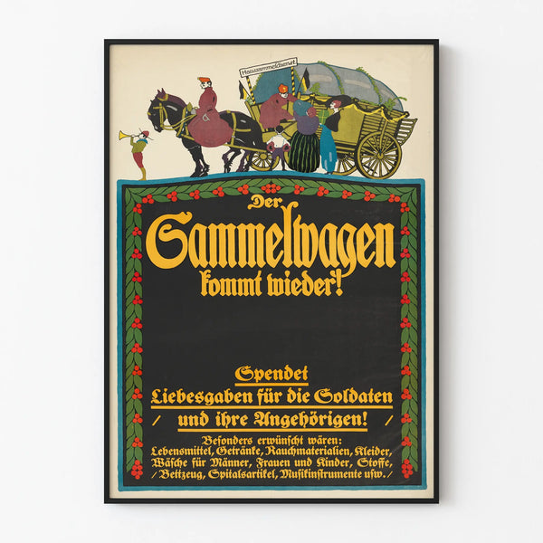 German vintage poster - Donation drive for soldiers and families