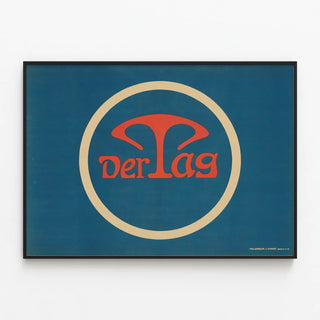 Vintage poster Der Tag - Graphic design from the 1960s — framed artwork on a wall