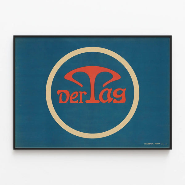 Vintage poster Der Tag - Graphic design from the 1960s — framed artwork on a wall