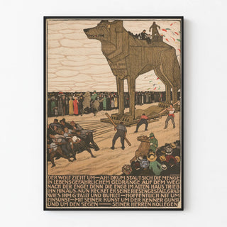 Decorative Poster The Giant Wooden Wolf