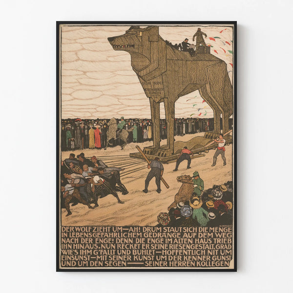 Decorative Poster The Giant Wooden Wolf