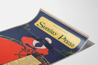 Vintage Poster Philadelphia Sunday Press 1895