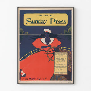 Vintage Poster Philadelphia Sunday Press 1895