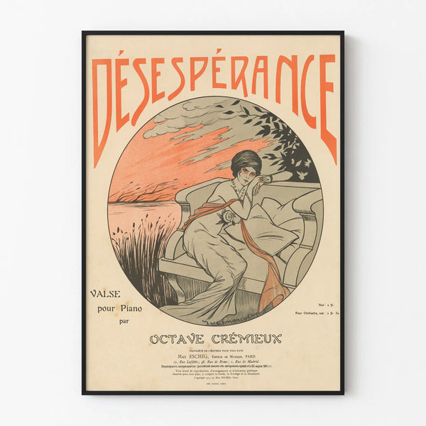 Vintage Poster Despair for Wall Decoration