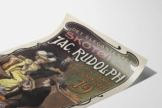 Elegant vintage poster for Jac. Rudolph shoe store