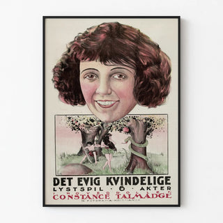 Vintage poster Det Evig Kvindelige - Retro feminine illustration