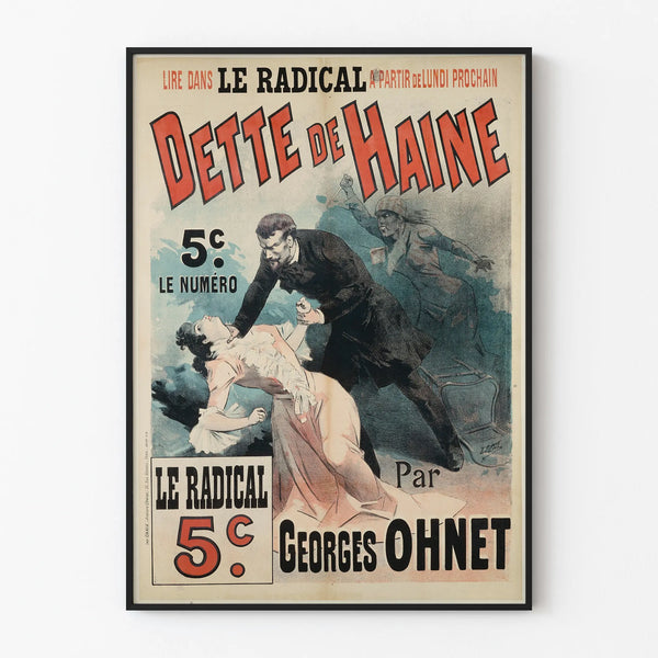 Vintage Poster Debt of Hatred by Georges Ohnet