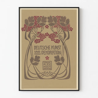 German Art Nouveau Poster Deutsche Kunst und Dekoration